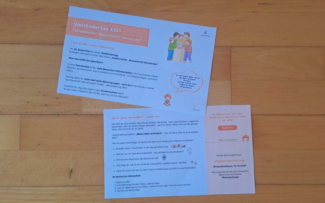 Weltkindertag 2025 – Kinderrechte stärken Demokratie